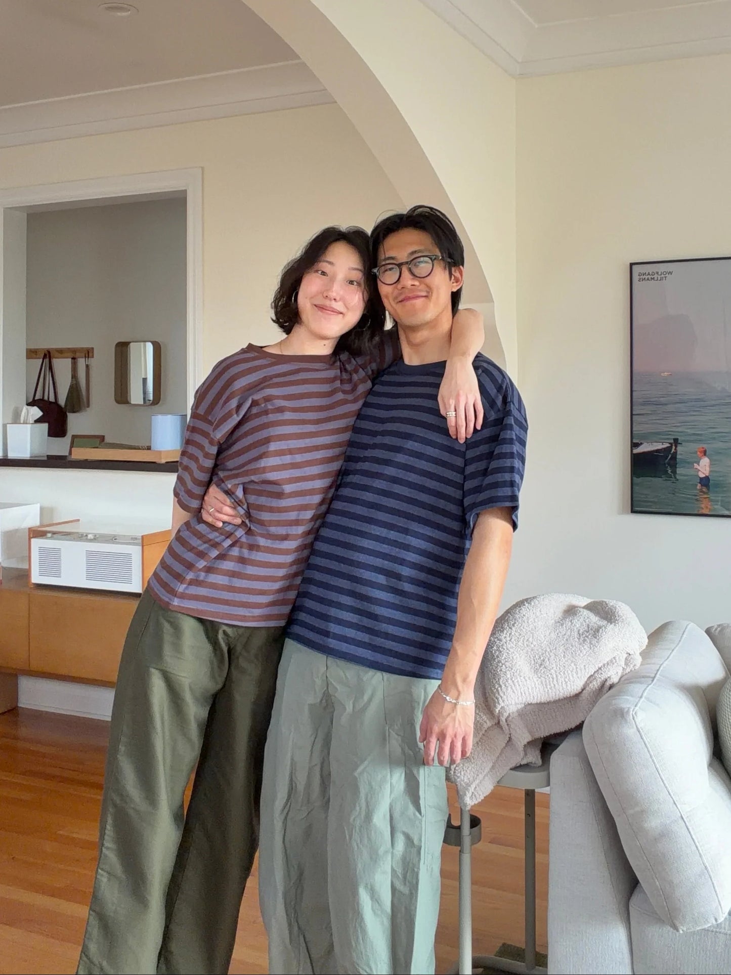 Oversized Stripe Tee | Hunter Green