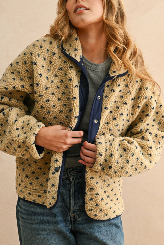 Everyday Sherpa Jacket | Beige + Navy