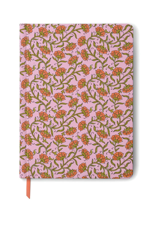 Soft Touch Jumbo Journal | Pink Vintage Floral