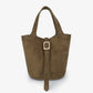 Joya Mini Bucket Bag | Faux Suede Olive