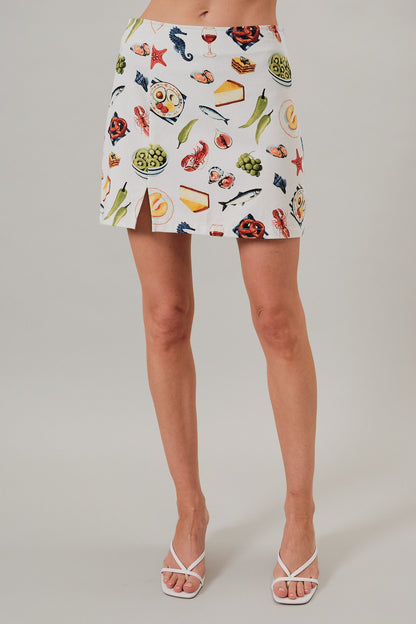 Coastal Girl Dinner Mini Skirt