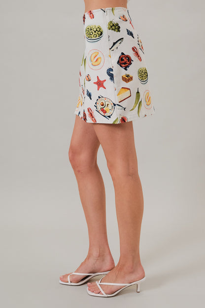 Coastal Girl Dinner Mini Skirt