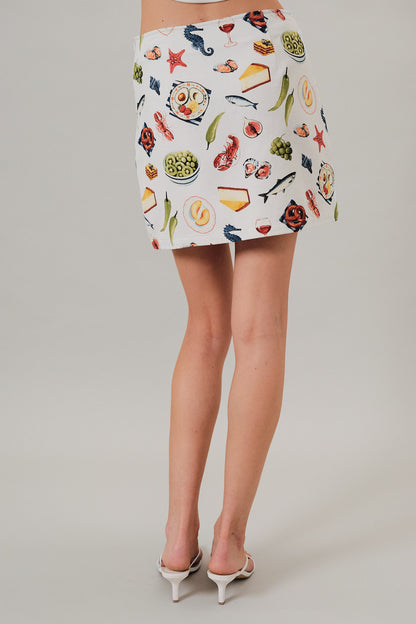Coastal Girl Dinner Mini Skirt