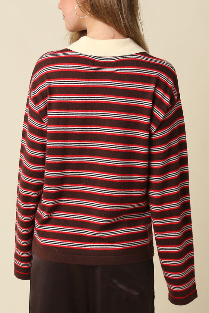 Bear Campus Stripe Top
