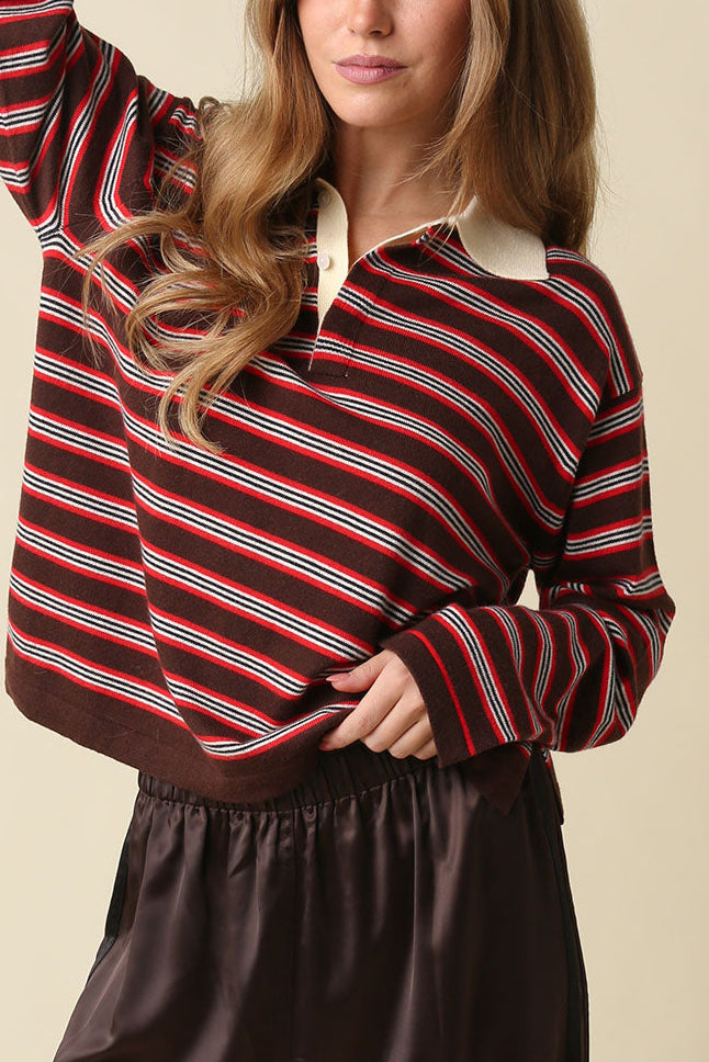 Bear Campus Stripe Top