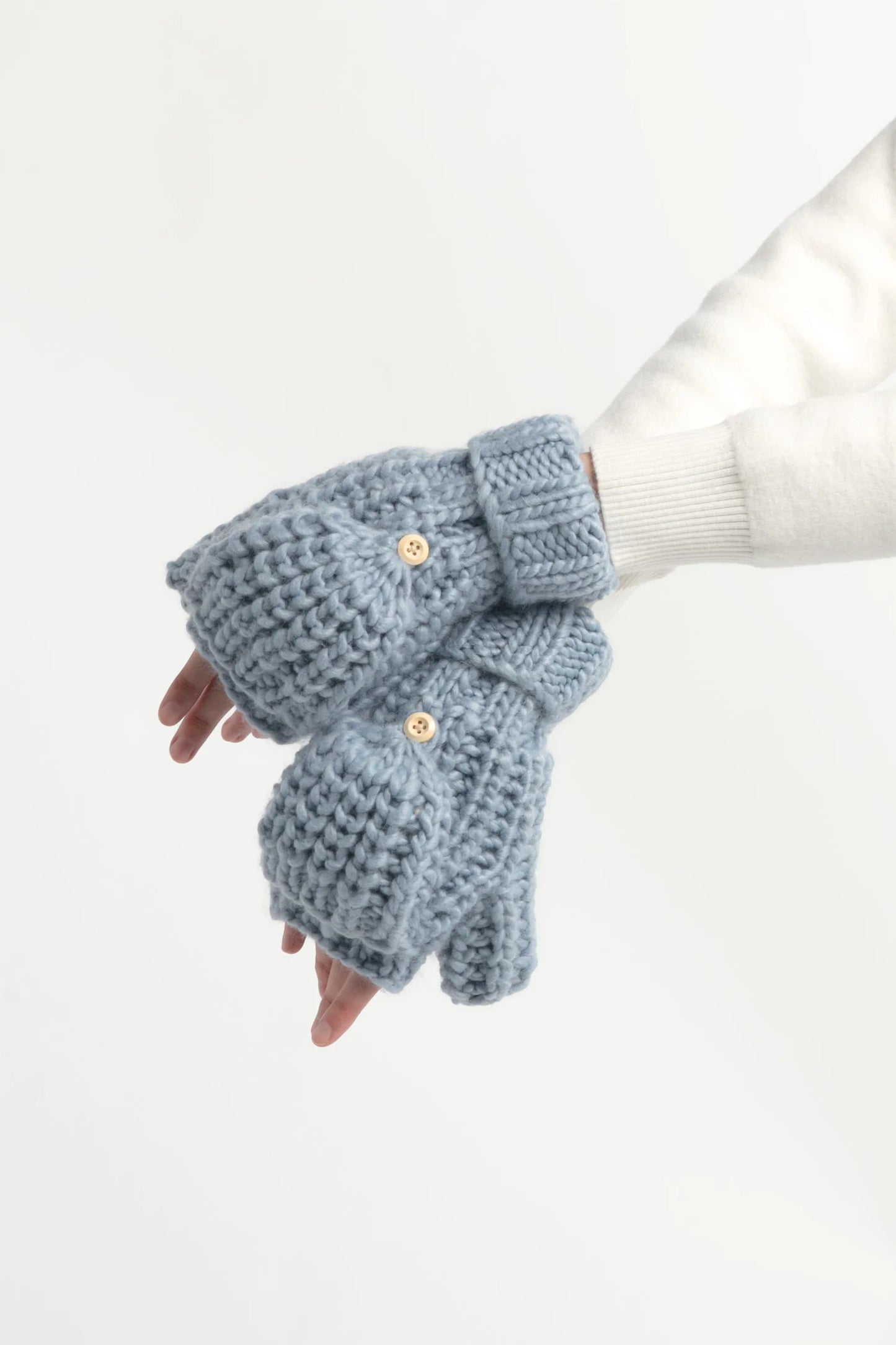 Knitted Flip Mittens | Dusky