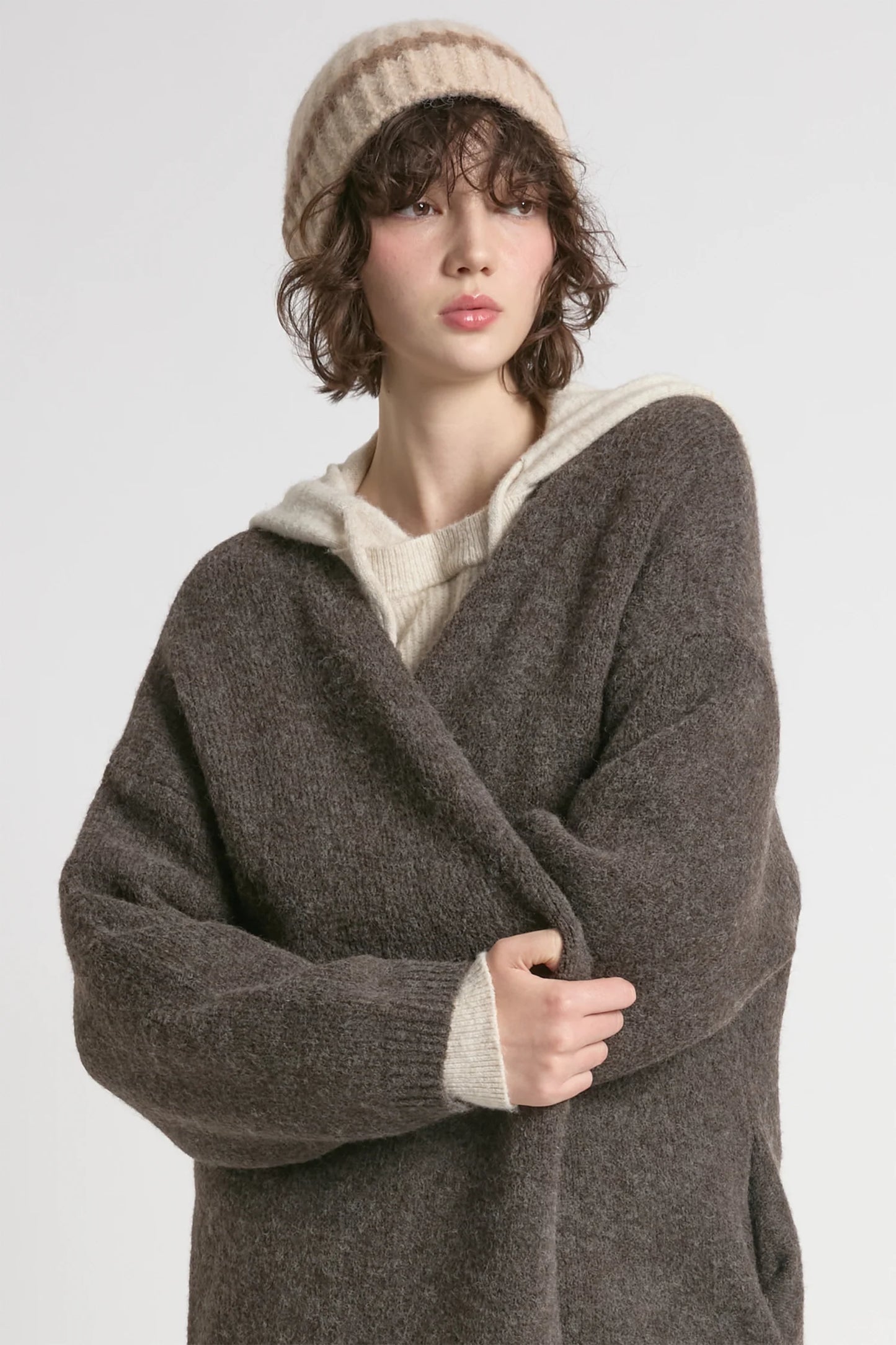 FIsherman Knit Bucket Hat | Beige