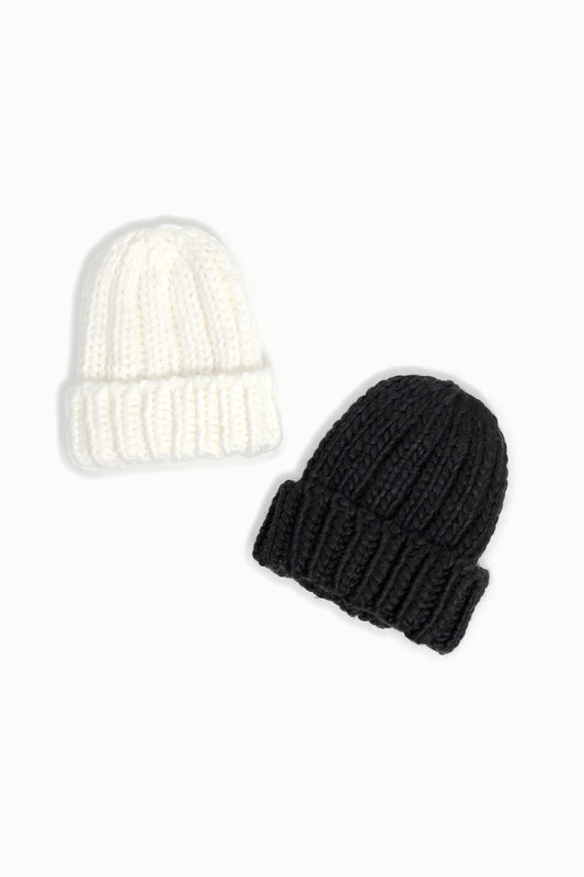 Hand Knit Beanie | Black