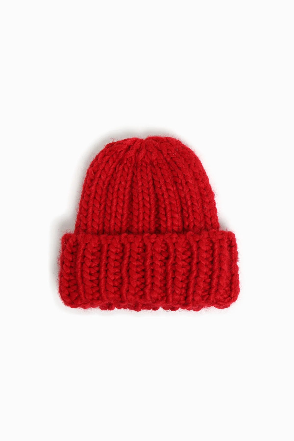 Hand Knit Beanie | Red