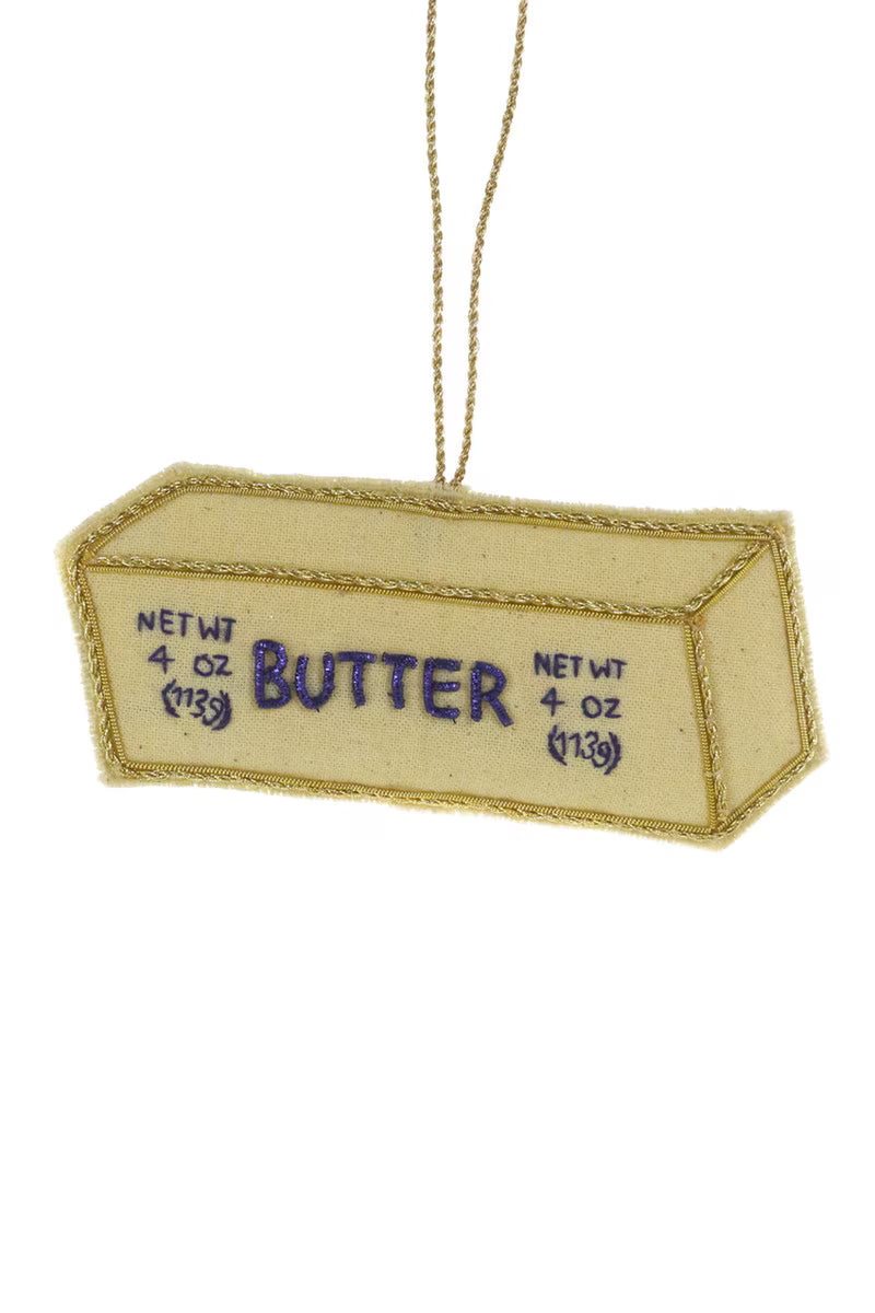 Tinsel Stick of Butter Ornament