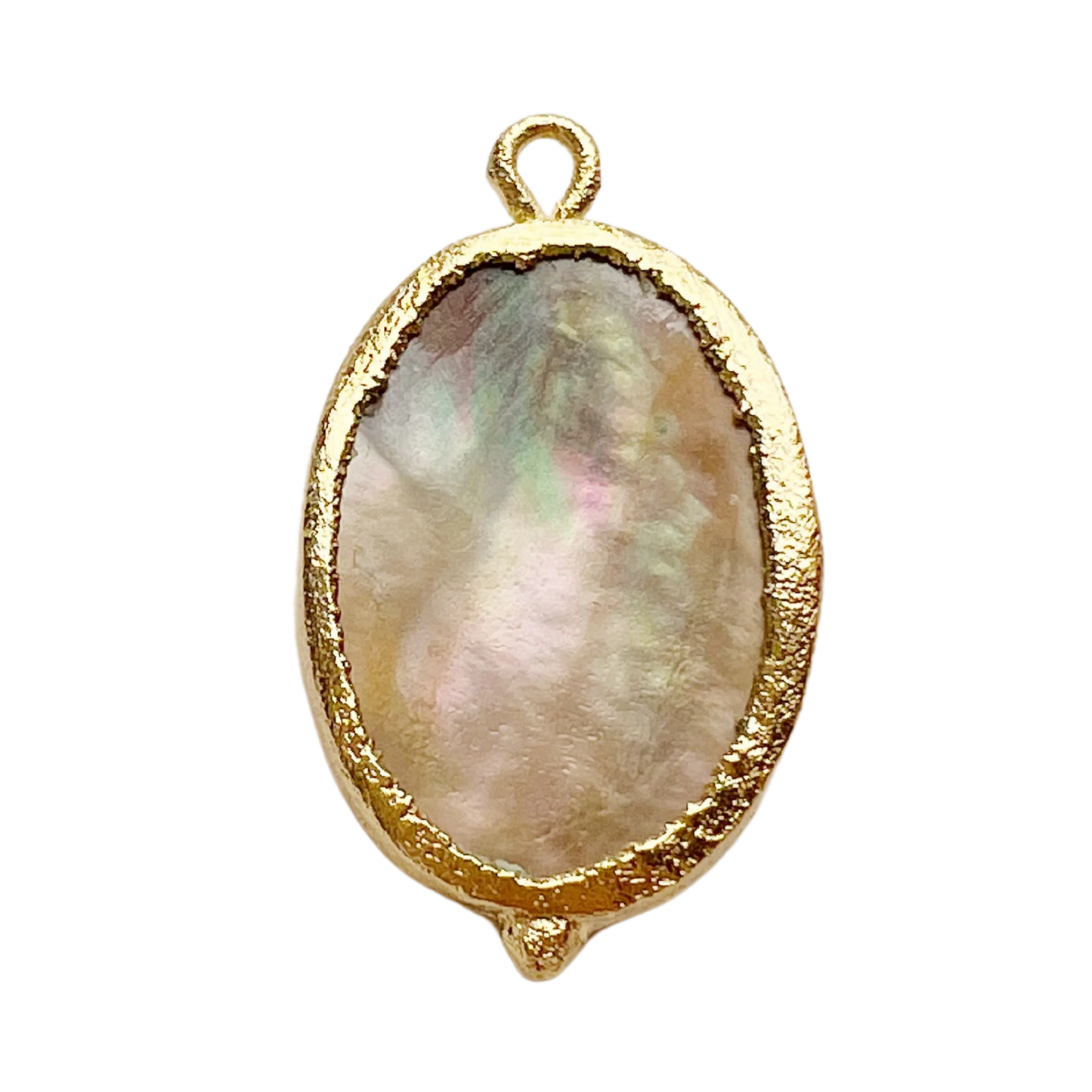 Mother of Pearl Oval Charm | Large