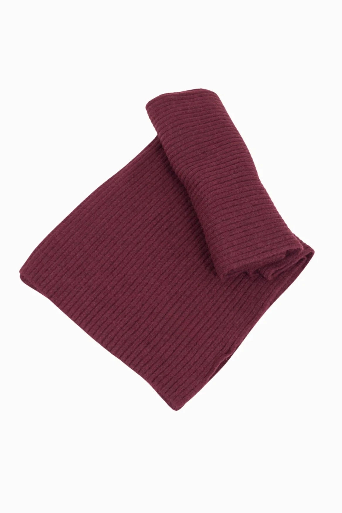 Ribbed Knit Scarf | Plum