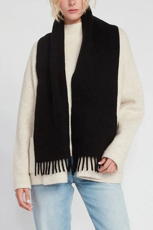 Wool Blend Scarf | Black