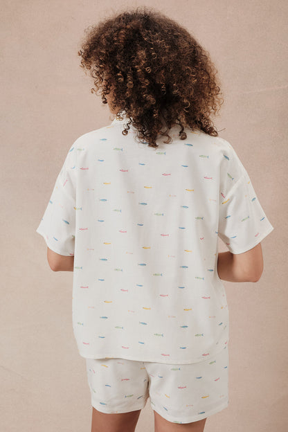 One Fish, Two Fish Button Up Top