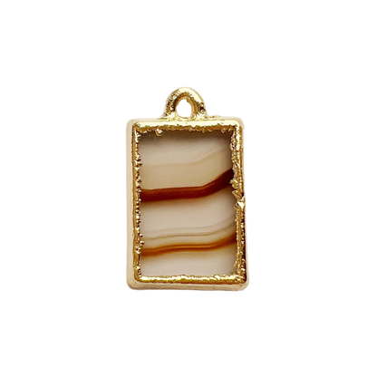 Montana Agate Rectangle Charm