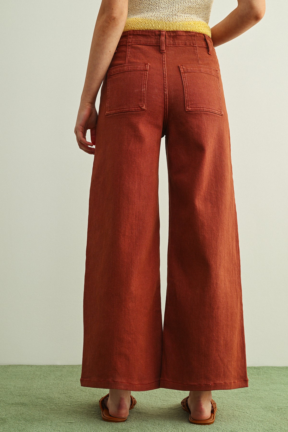 Washed Color Pants | Terracotta