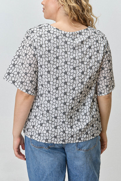 Embroidered Floral Blouse | Extended