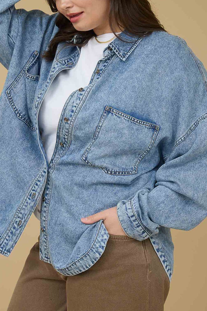 Washed Chambray Overshirt | Extended
