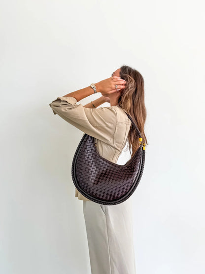 Woven Hobo Bag | Black