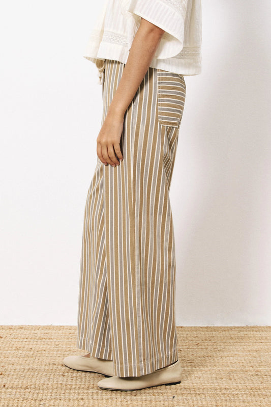 Gris + Olive Stripe Trousers