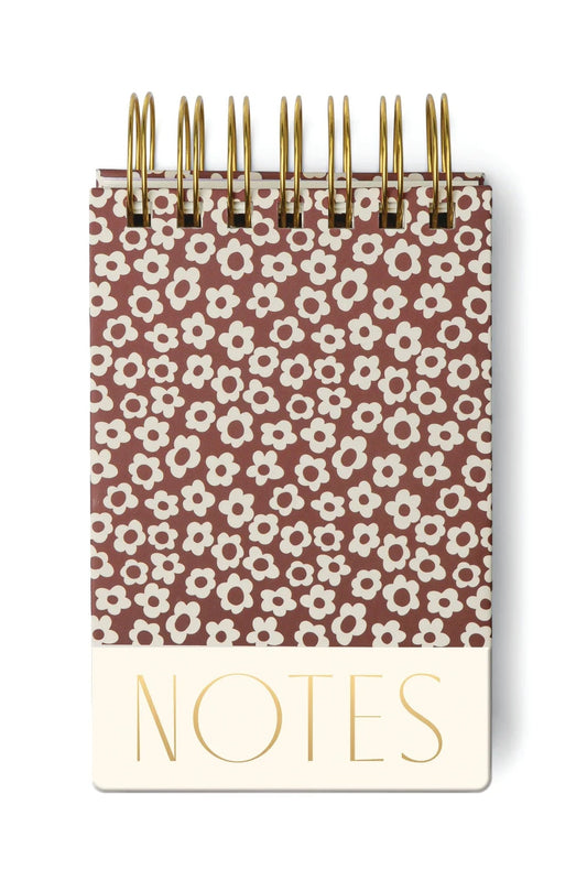 Chunky Notepad | Burgundy Groovy Floral