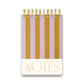 Large Chunky Notepad | Lilac + Ochre Stripes