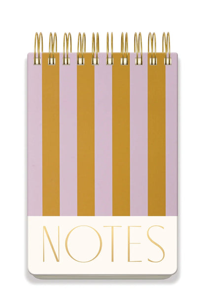Large Chunky Notepad | Lilac + Ochre Stripes