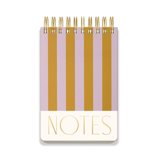 Large Chunky Notepad | Lilac + Ochre Stripes