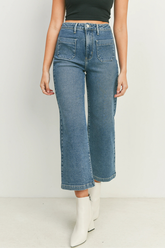 Sailor Pocket Wide Leg Denim | Medium Wash
