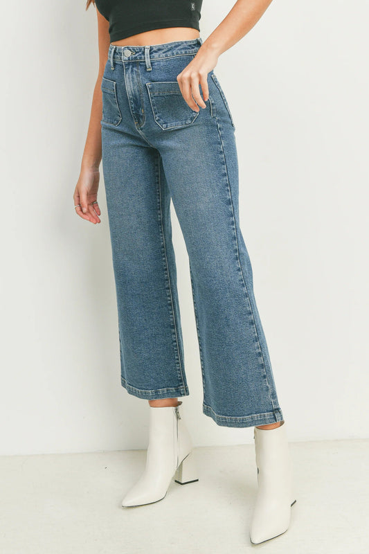 Sailor Pocket Wide Leg Denim | Medium Wash