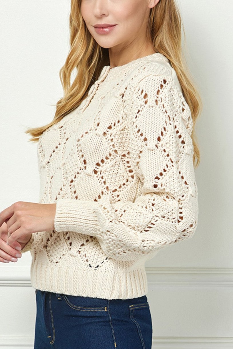 On Pointelle Sweater | Cream