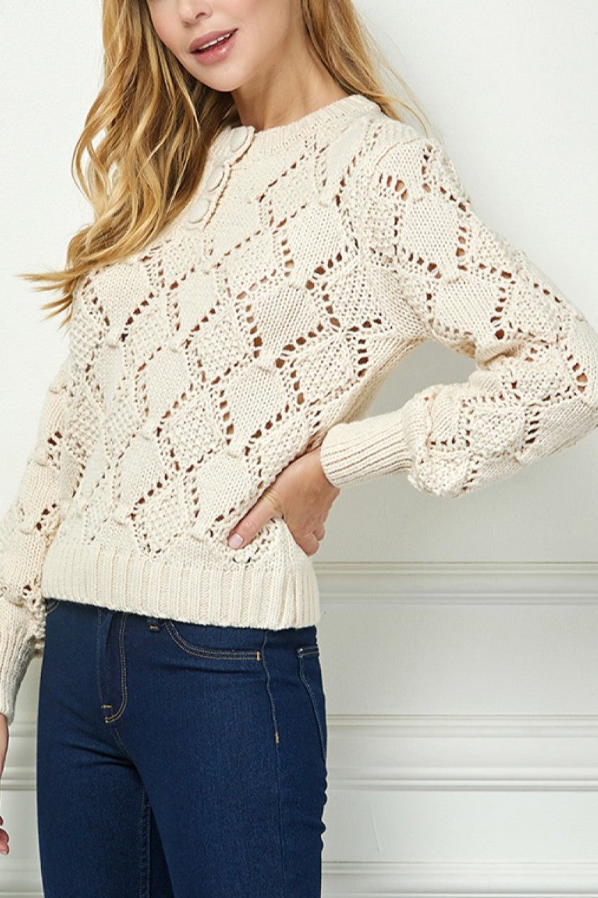 On Pointelle Sweater | Cream