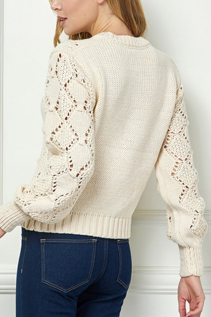 On Pointelle Sweater | Cream