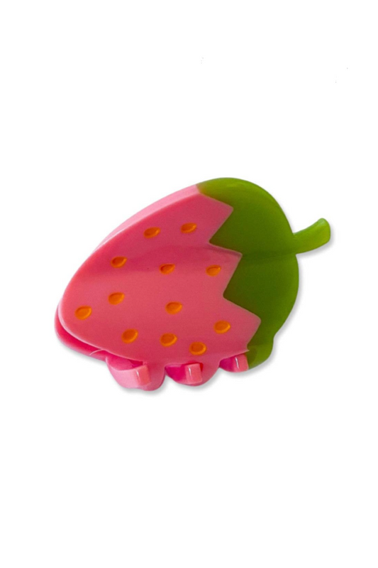 Mini Pink Strawberry Hair Claw