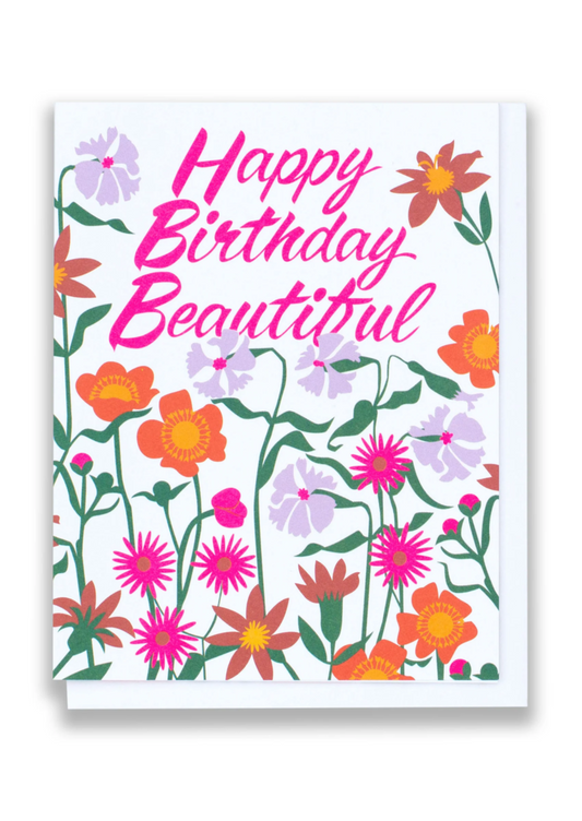 Beautiful Bright Birthday Flowers Card