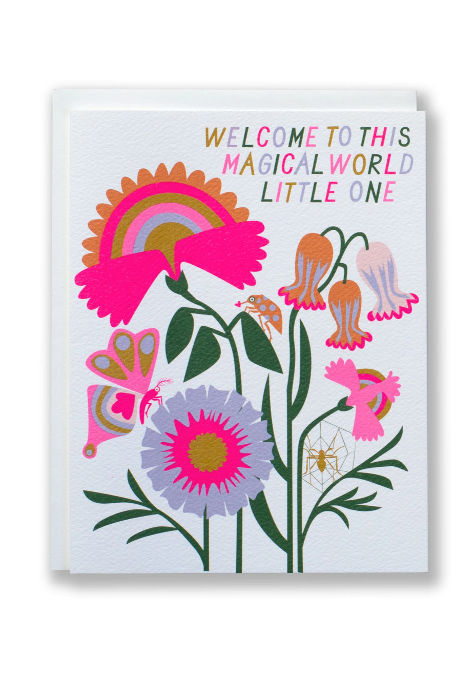 Welcome to this Magical World Baby Card