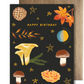 HBD Fall Mushrooms Card
