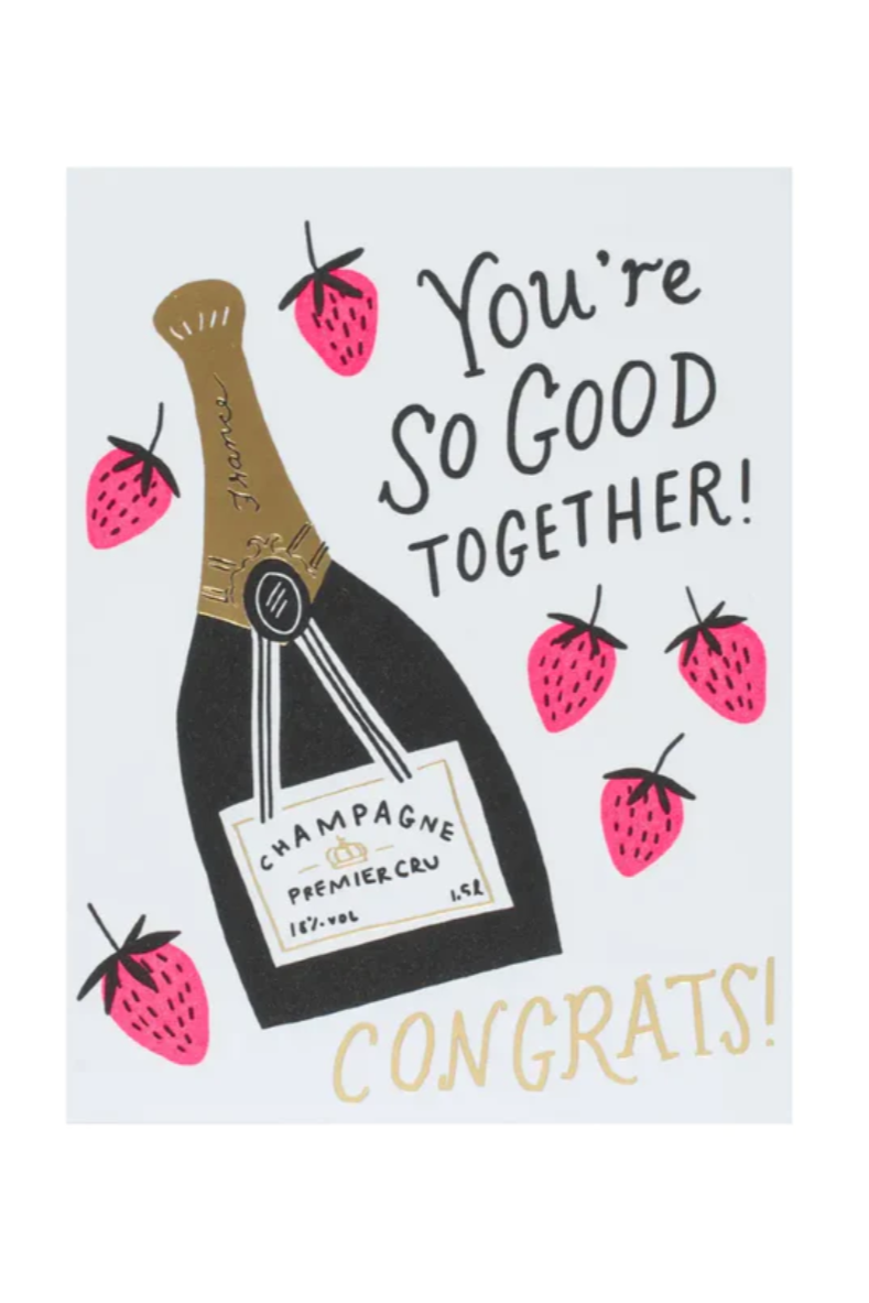 Strawberries & Champagne Congrats Card