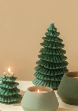 Cypress & Fir Tree Totem Candle | 8"