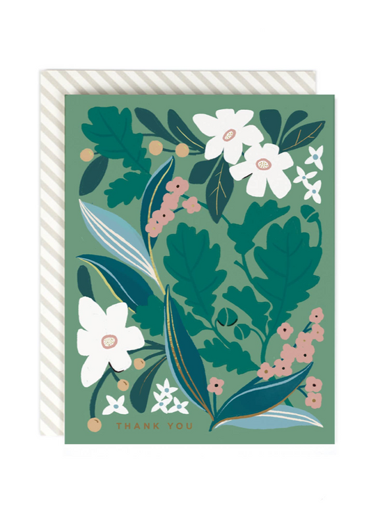 Daphne Floral Thank You Card