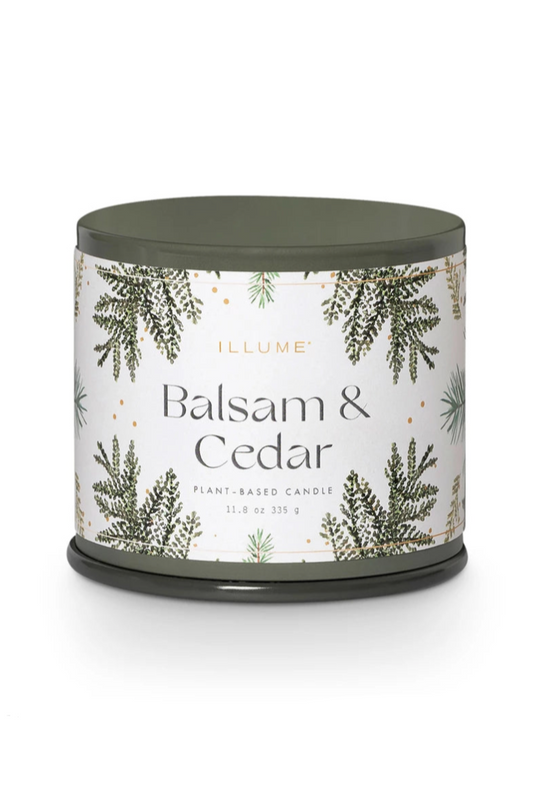 Balsam & Cedar Tin Candle | Vanity 11.8oz