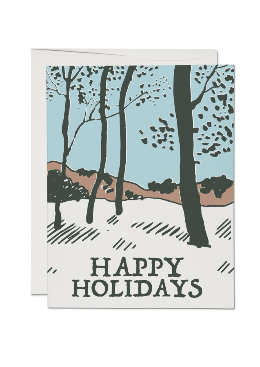 Snowy Forest Holiday Card