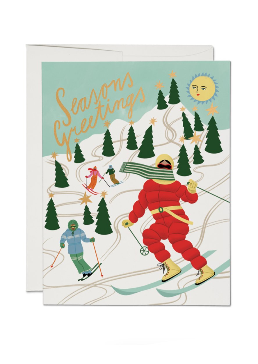 Snowy Slopes Holiday Card