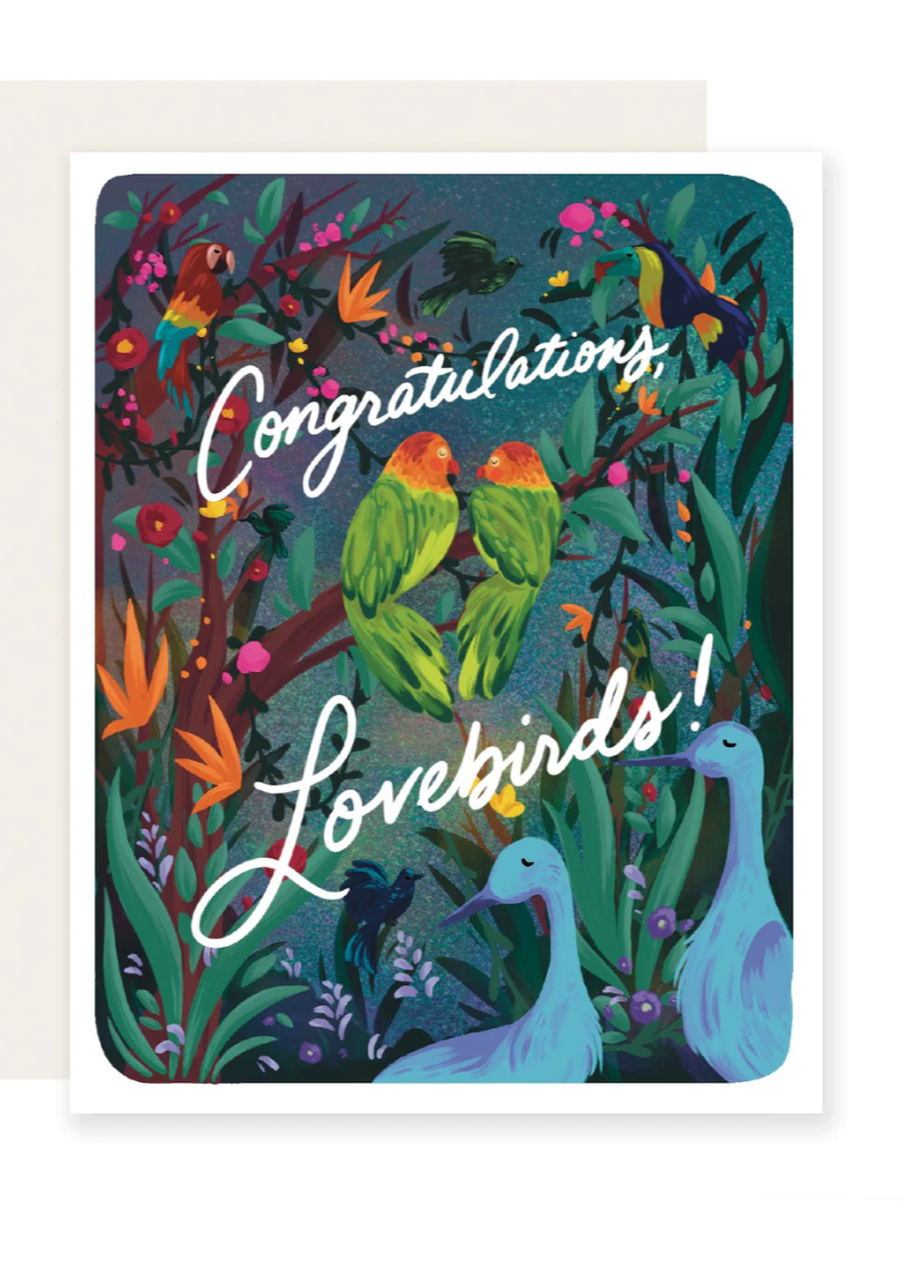 Congratulations Lovebirds Card