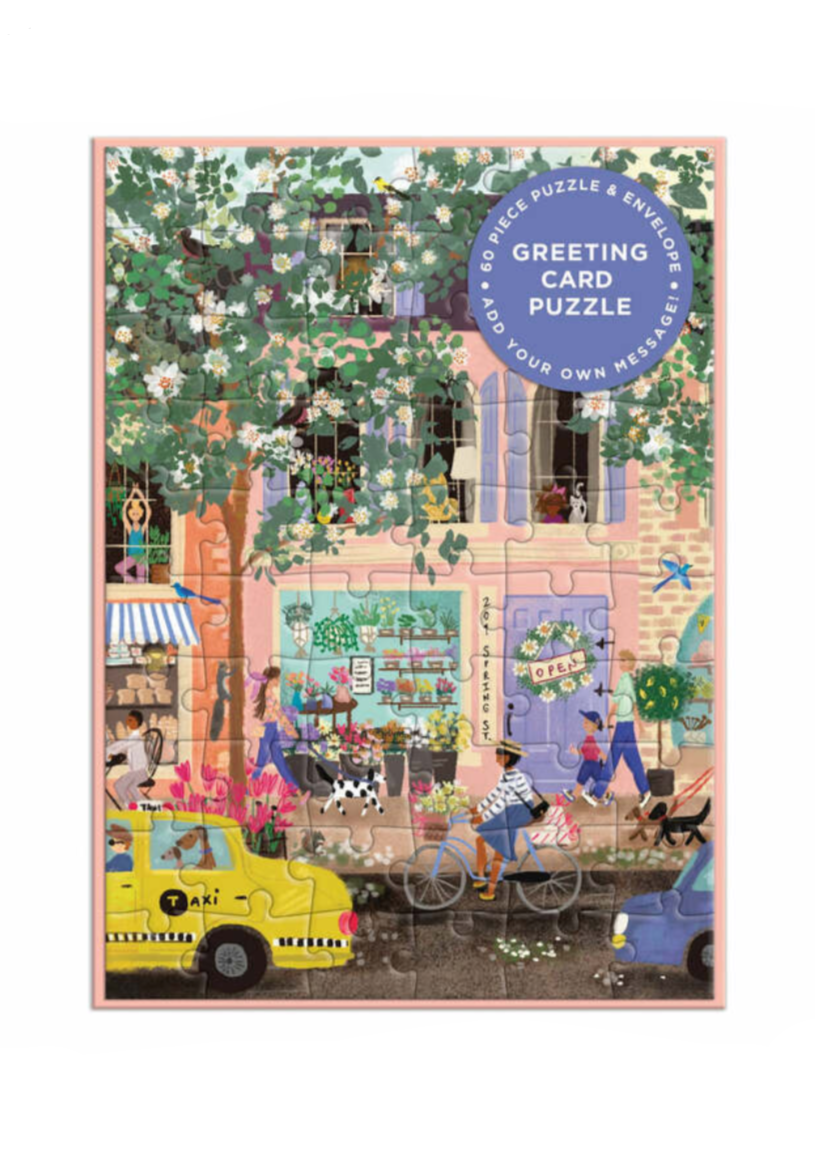 Spring Street Greeting Card | 60 Piece Puzzle