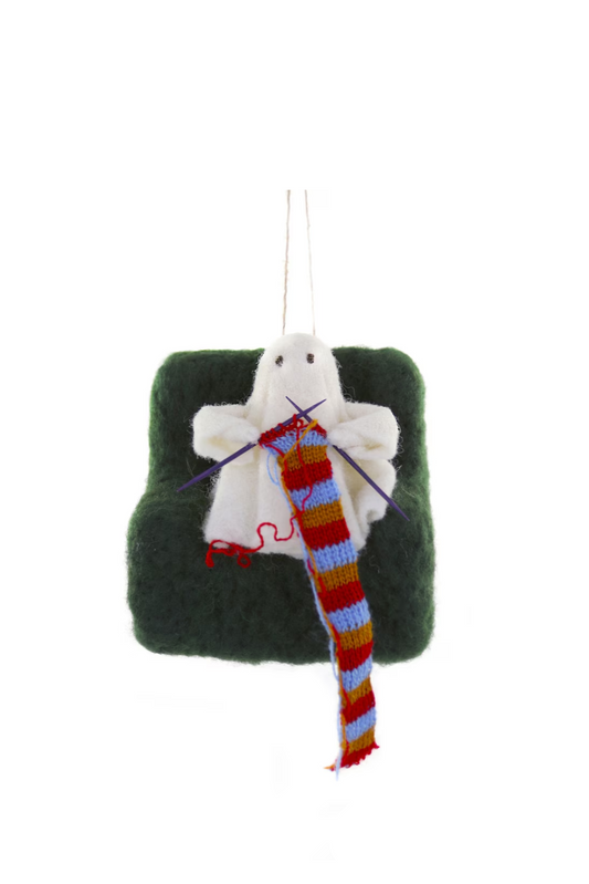 Knitting Ghost Ornament