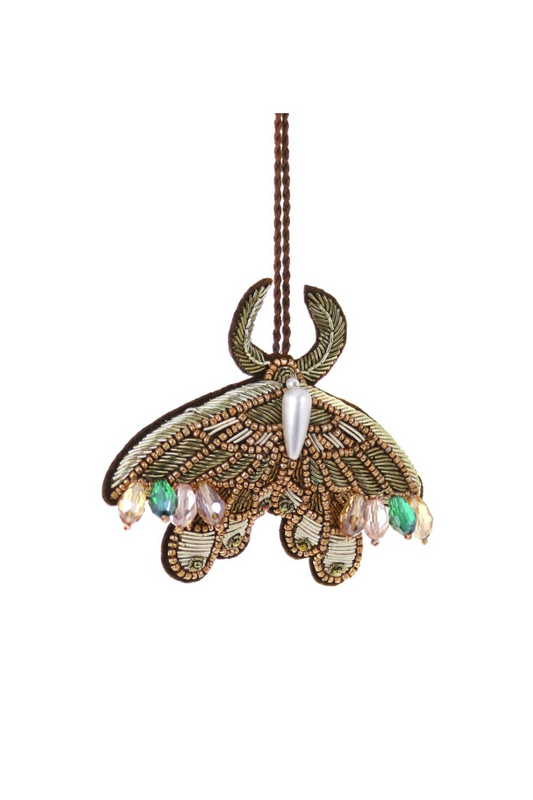 Tinsel Silk Moth Ornament