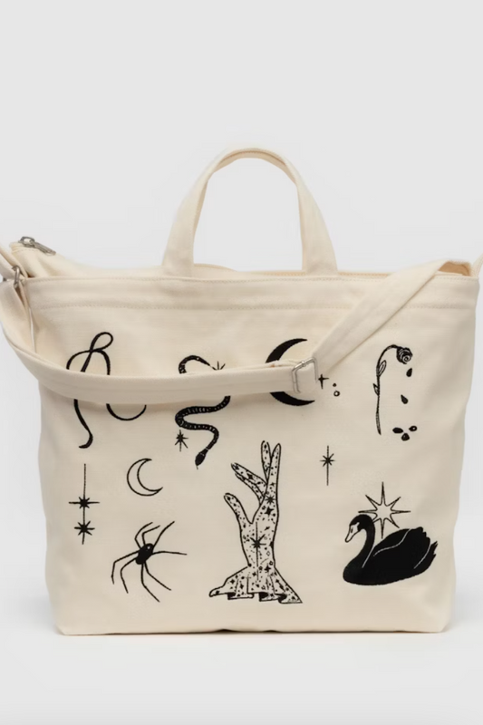 Horizontal Duck Bag | Embroidered Ballet Icons