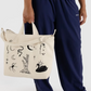 Horizontal Duck Bag | Embroidered Ballet Icons