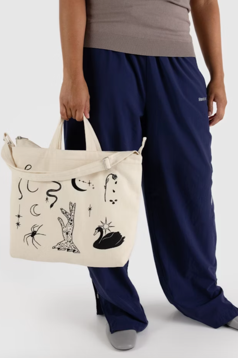 Horizontal Duck Bag | Embroidered Ballet Icons